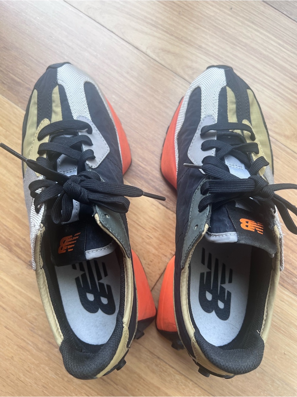 New Balance Women’s Gray Black & Orange Athletic Sneakers